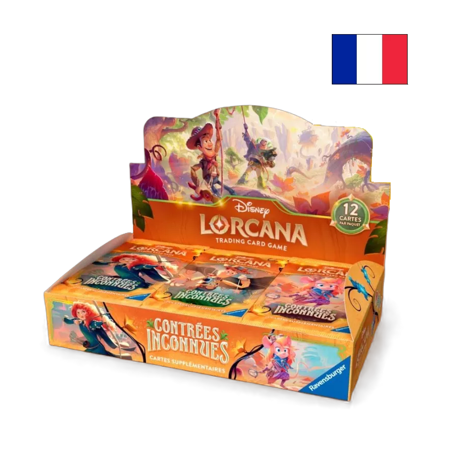 Lorcana – Contrées Inconnues : Chapitre 12 | Display de 24 Boosters FR – Boîte en français – Cardoriah