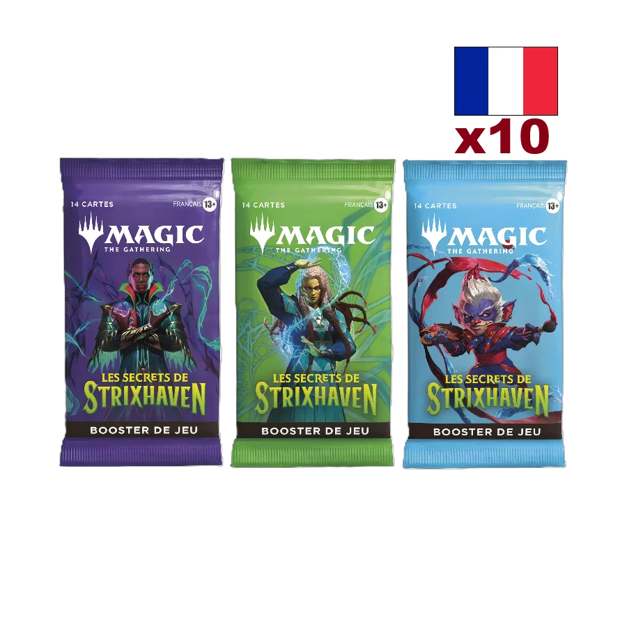 Magic: The Gathering – Les Secrets de Strixhaven | Lot de 10 Boosters FR – Cardoriah