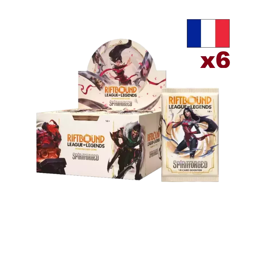 Riftbound: League of Legends – Armes Spirituelles | Lot de 6 Displays de 24 Boosters FR – Boîtes en français – Cardoriah