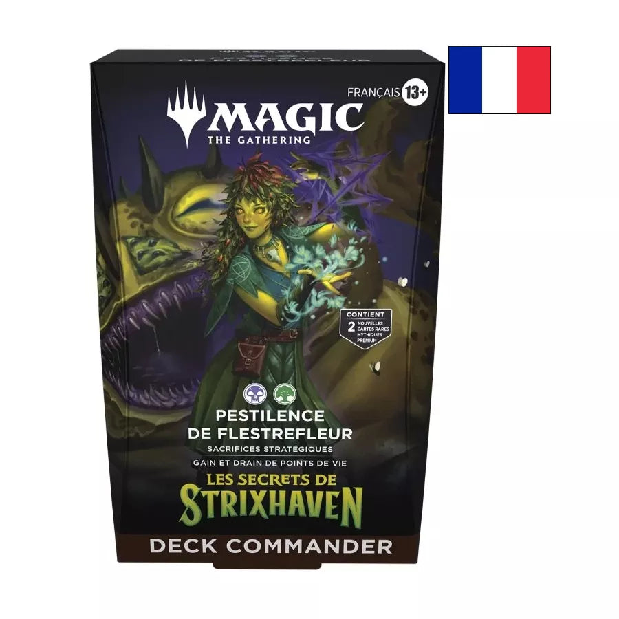 Magic: The Gathering – Les Secrets de Strixhaven | Deck Commander Pestilence de Flestrefleur FR – Cardoriah