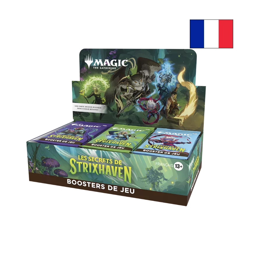 Magic: The Gathering – Les Secrets de Strixhaven | Display de 30 Boosters FR – Boîte en français – Cardoriah