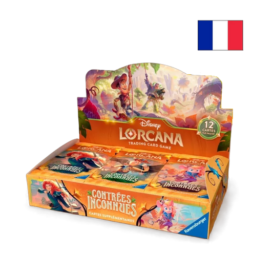 Lorcana – Contrées Inconnues : Chapitre 12 | Display de 24 Boosters FR – Boîte en français – Cardoriah