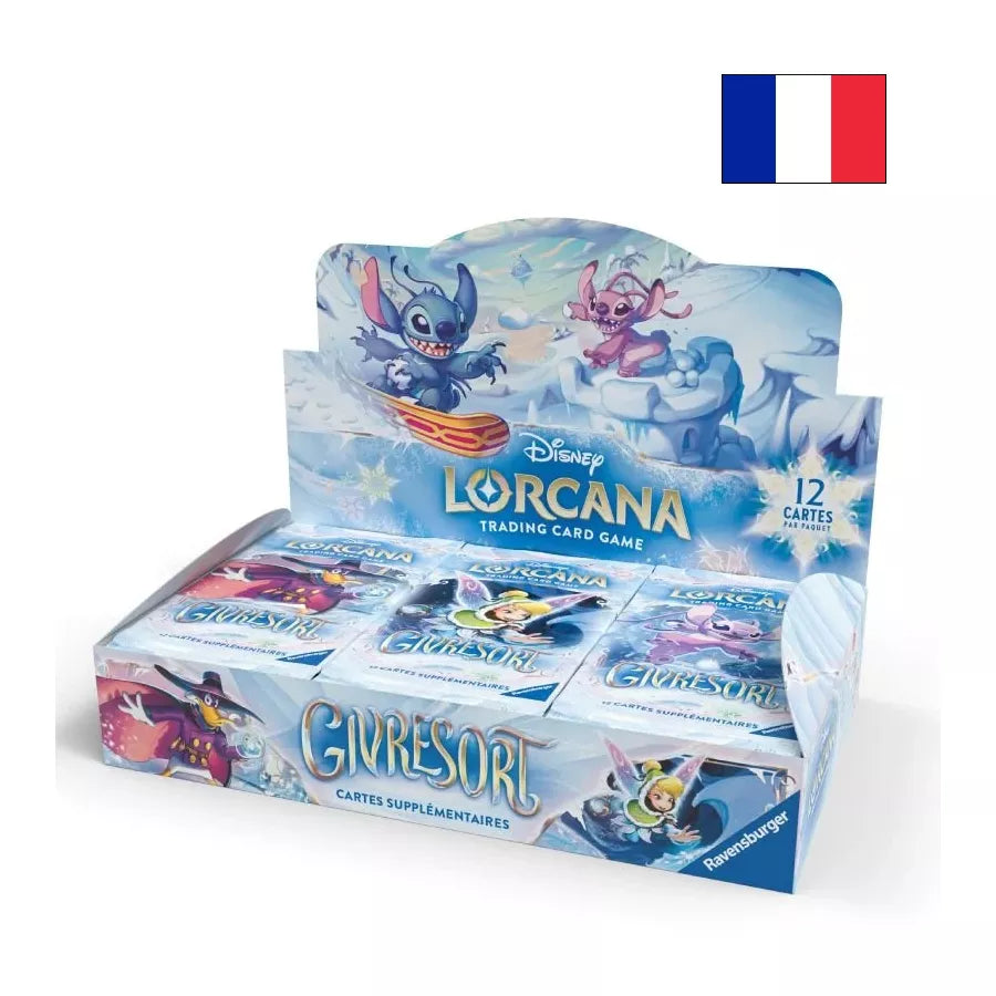 Lorcana – Chapitre 11 : Givresort | Display de 24 boosters FR – Boîte en français – Cardoriah