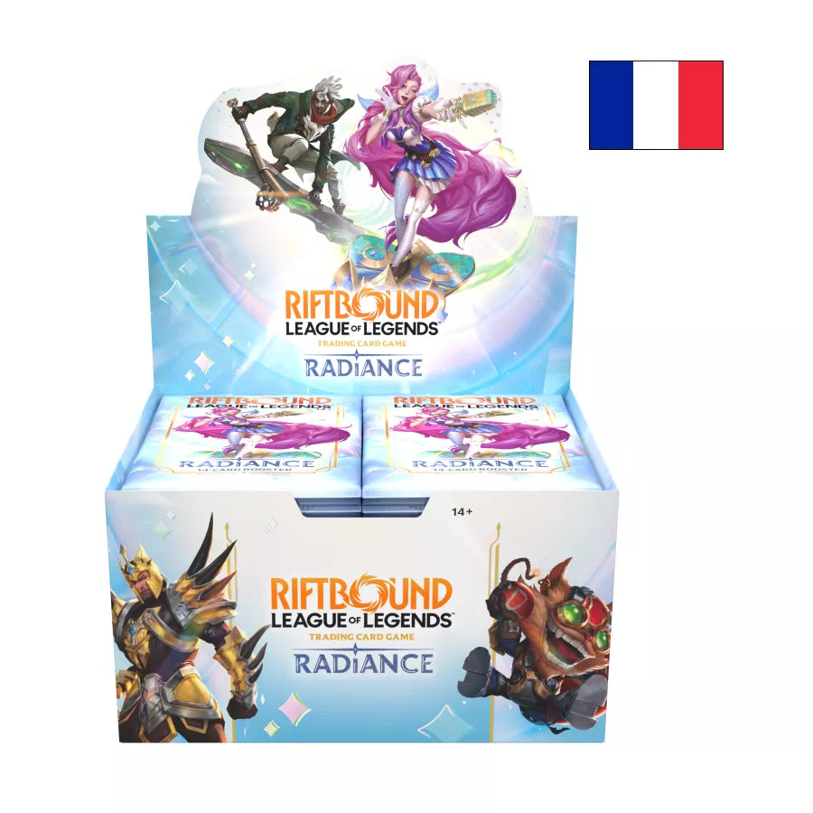 Riftbound: League of Legends – Radiance | Display de 24 Boosters FR – Boîte en français – Cardoriah
