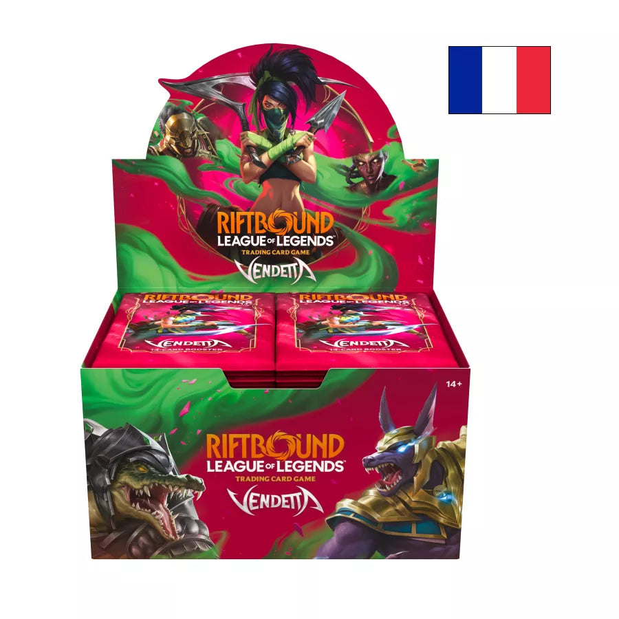 Riftbound: League of Legends – Vendetta | Display de 24 Boosters FR – Boîte en français – Cardoriah