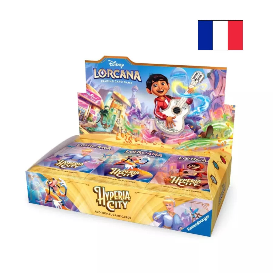 Lorcana – Hyperia City : Chapitre 14 | Display de 24 Boosters FR – Boîte en français – Cardoriah