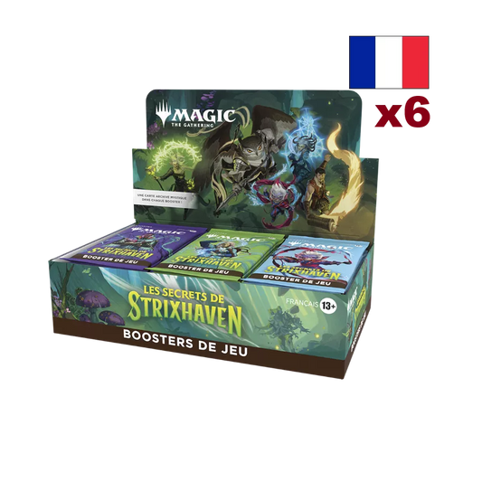 Magic: The Gathering – Les Secrets de Strixhaven | Lot de 6 Displays de 30 Boosters FR – Boîtes en français – Cardoriah