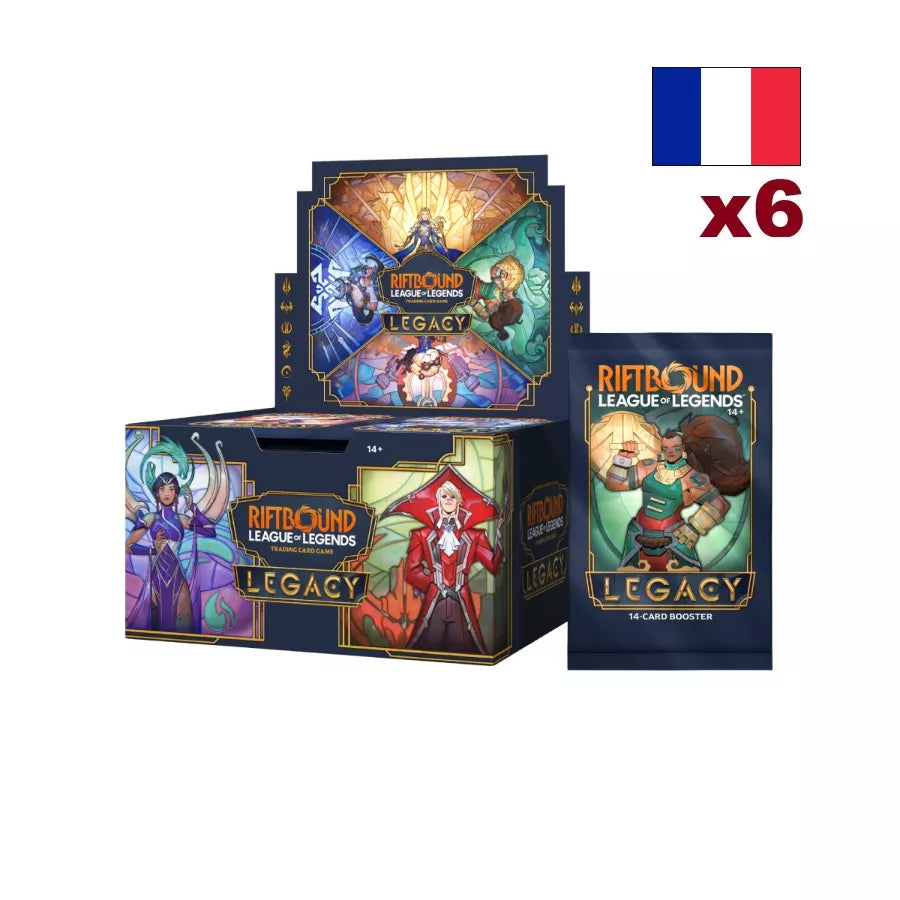 Riftbound: League of Legends – Héritage | Lot de 6 Displays de 24 Boosters FR – Boîtes en français – Cardoriah